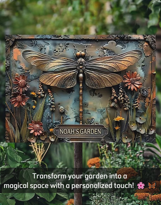 Der kleine Garten – Personalisiertes rechteckiges Metallschild für Gartenliebhaber