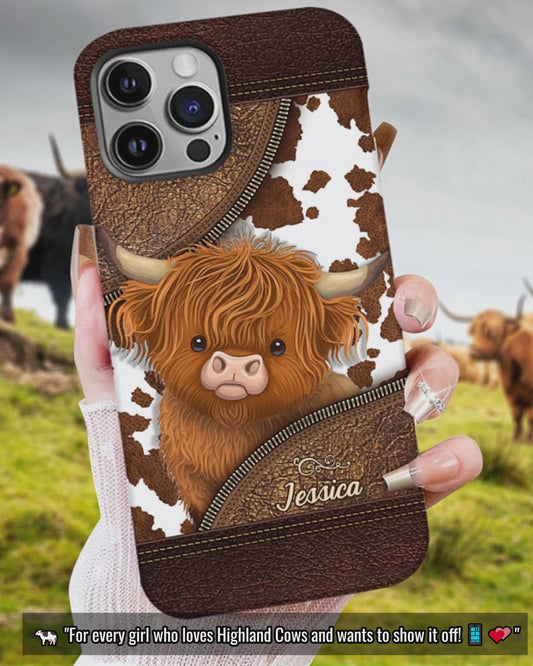 Just A Girl Who Loves Highland Cow - Personalized Full Print Phone Case