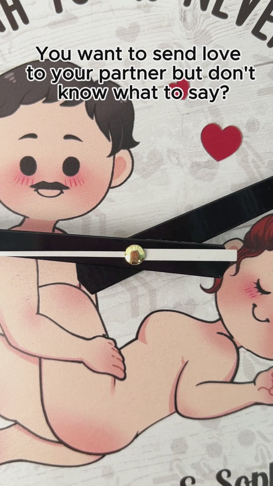 Gemeinsame Zeit – Personalisierte Wanduhr für Paare