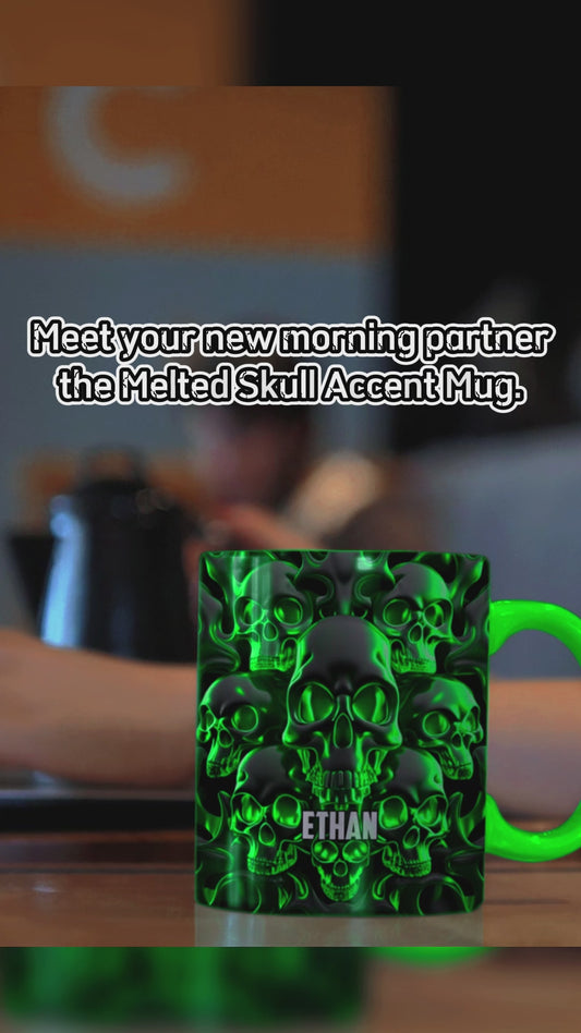 Personalisierte Tasse mit Totenkopf-Akzent
