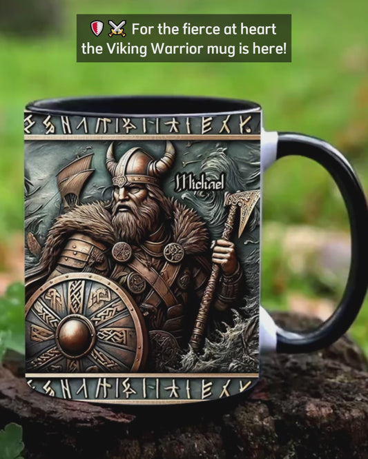 Wikingerkrieger – Personalisierte Tasse mit Wikinger-Akzent