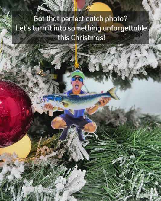 Angeln zu Weihnachten – Personalisierter, individuell geformter Angel-Weihnachtsschmuck