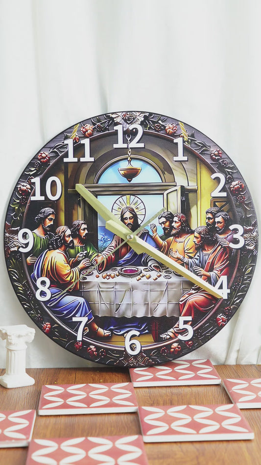 Letztes Abendmahl - Christliche Wanduhr