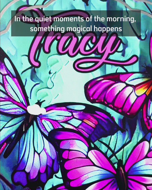 Butterfly In The Wind - Personalized Butterfly Wind Spinner