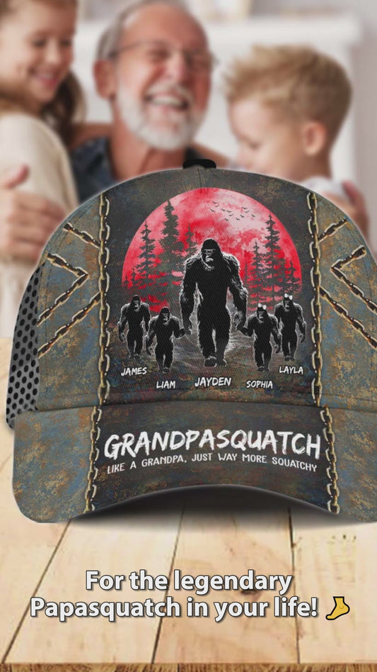 Grandpasquatch - Personalized Father Classic Cap
