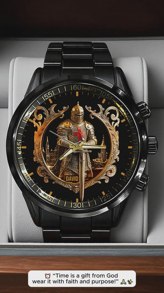 Ritter Gottes – Personalisierte christliche Armbanduhr