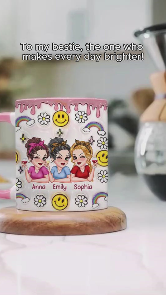 Für immer beste Freundinnen - Personalisierte Tasse mit Freundschaftsmotiv