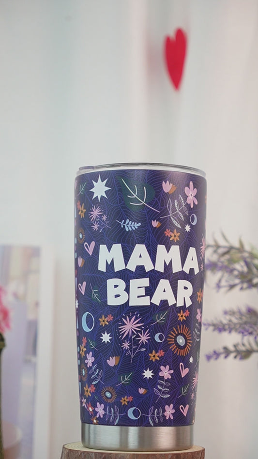 Mama Bear Floral - Personalized Mother Tumbler