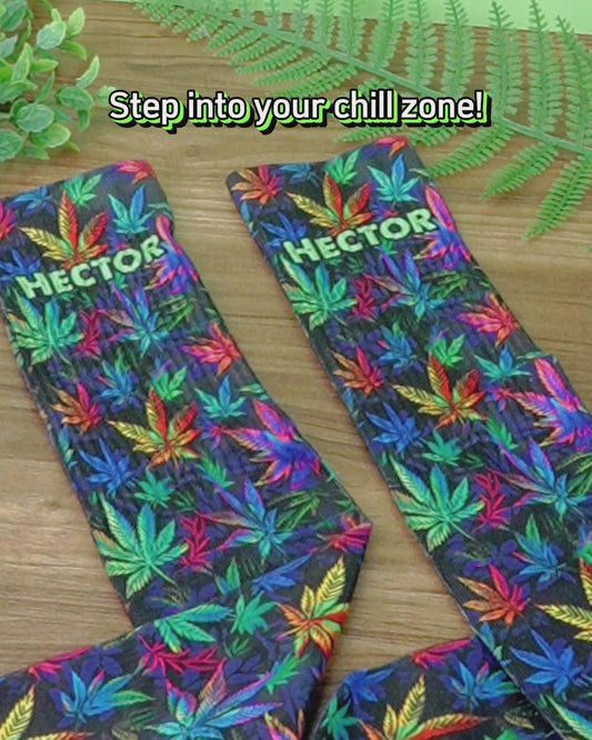 It's 420 somewhere Colorful Marijuana - Personalized Weed Socks