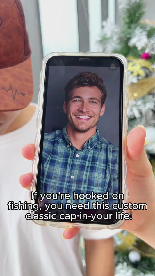 Photo Inserted Funny Fishing Rippin' Lips - Personalized Fishing Classic Cap