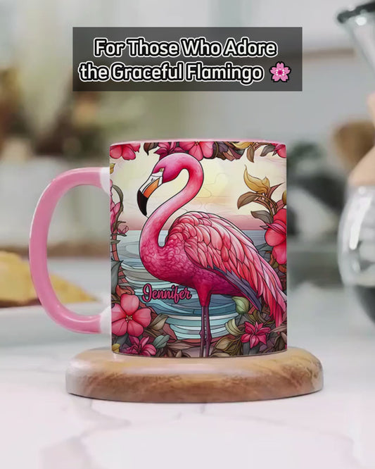 Personalisierte Tasse mit Flamingo-Motiv – Liebe Flamingos!