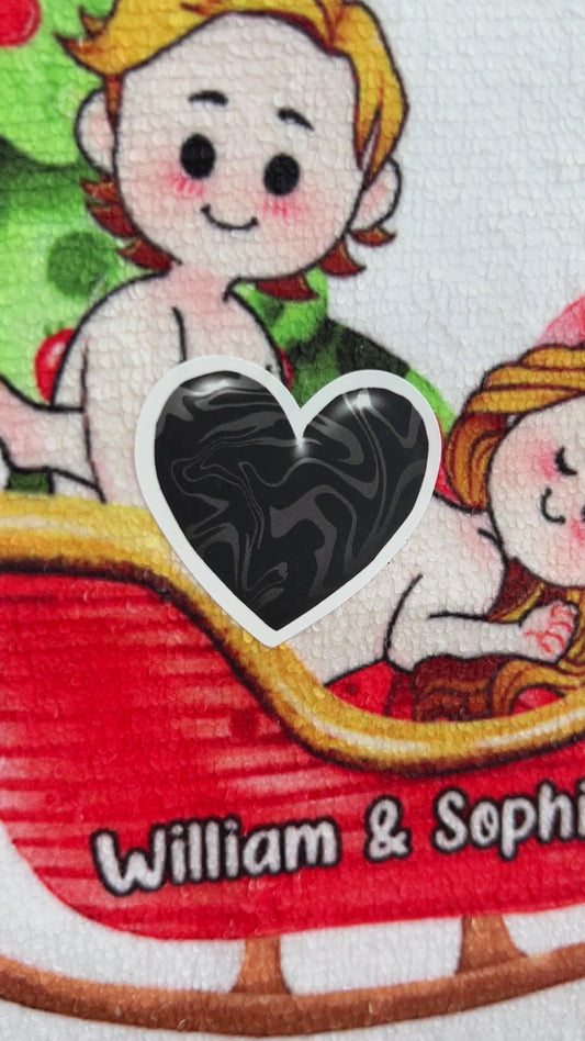 Nicht nur der Weihnachtsmann kommt – personalisiertes Handtuch für Paare