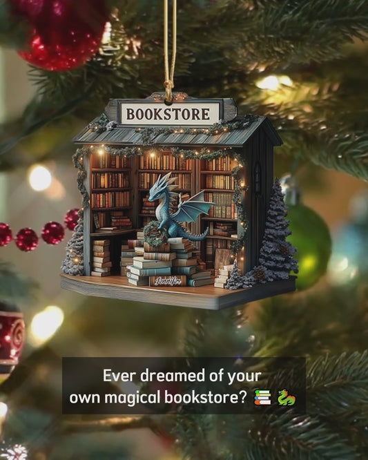 Fantasy-Buchhandlung – Personalisierter Buchanhänger