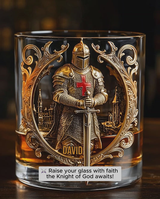 Ritter Gottes – Personalisiertes christliches Whiskyglas