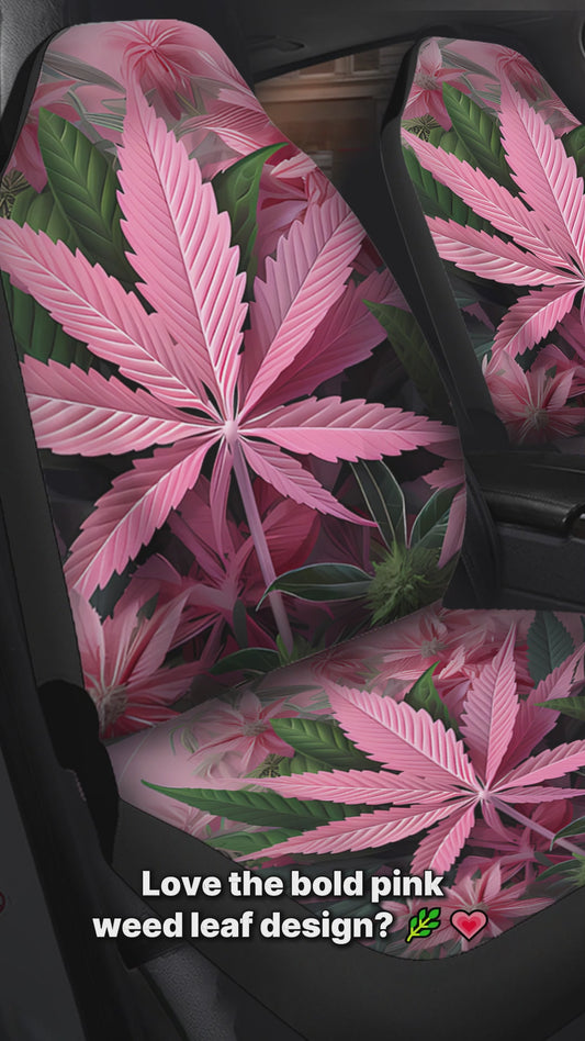 Pink In My Area – Sitzbezüge mit Cannabis-Motiv