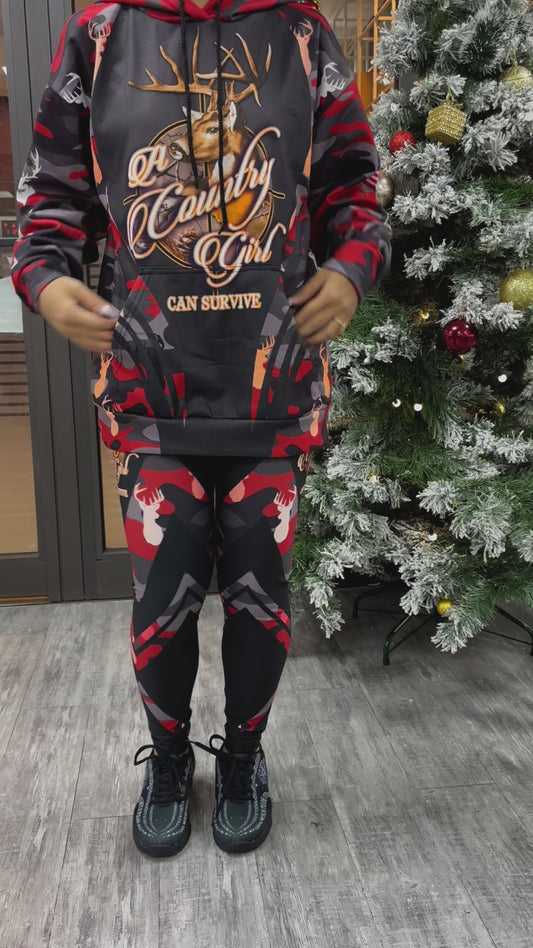 Country Girl - Personalized Hunting Hoodie and Leggings
