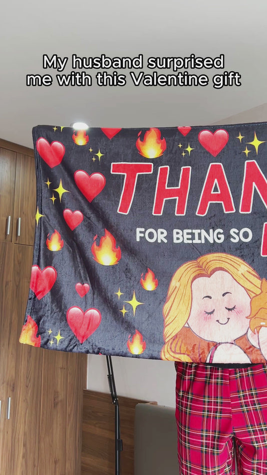 Danke, dass ihr so ​​heiß seid – Personalisierte Pärchendecke