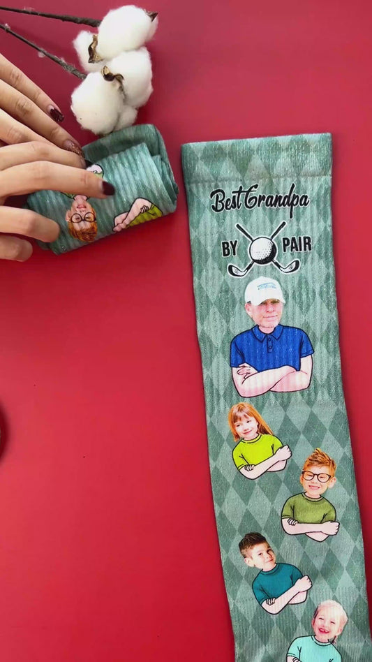 Bester Papa von Par – Golfgeschenk für Papa, ihn, Freund, Ehemann, Opa – Personalisierte Socken