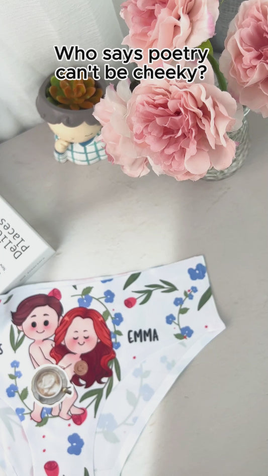 Roses Are Red Violets Are Blue - Personalized Couple Women Briefs