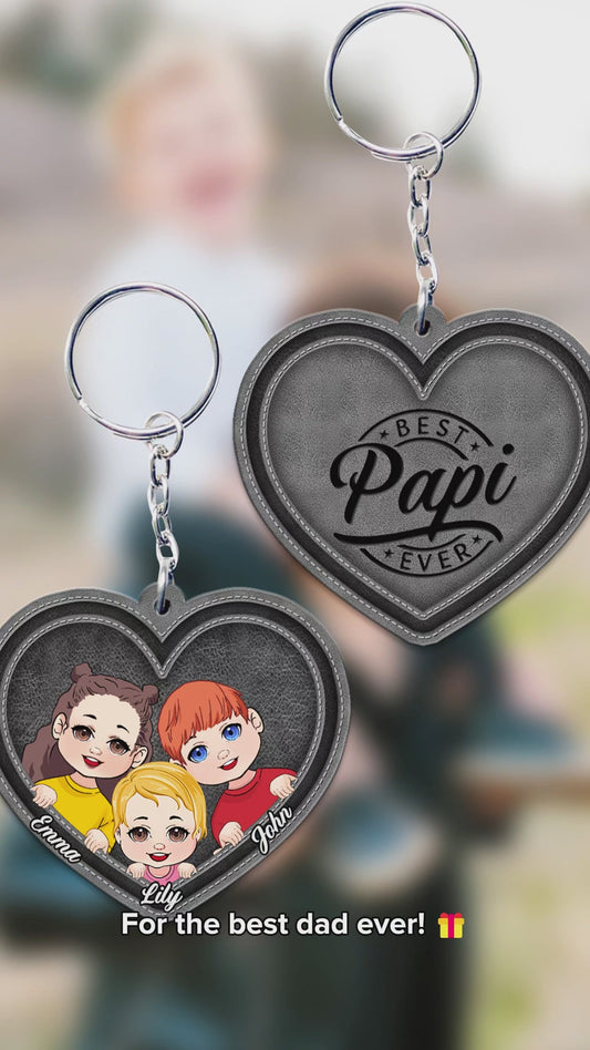 Best Dad/ Grandpa/ Papa... Ever - Personalized Father Keychain