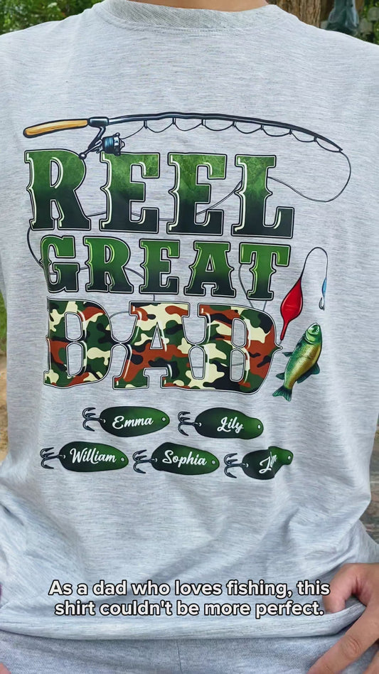 Western Reel Great Dad Camouflage - Personalized Father T-shirt And Hoodie