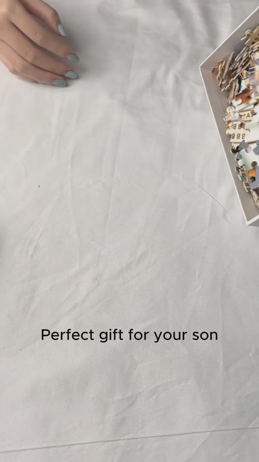 Construction Vehicles Letters - Personalized Kid Jigsaw Puzzle