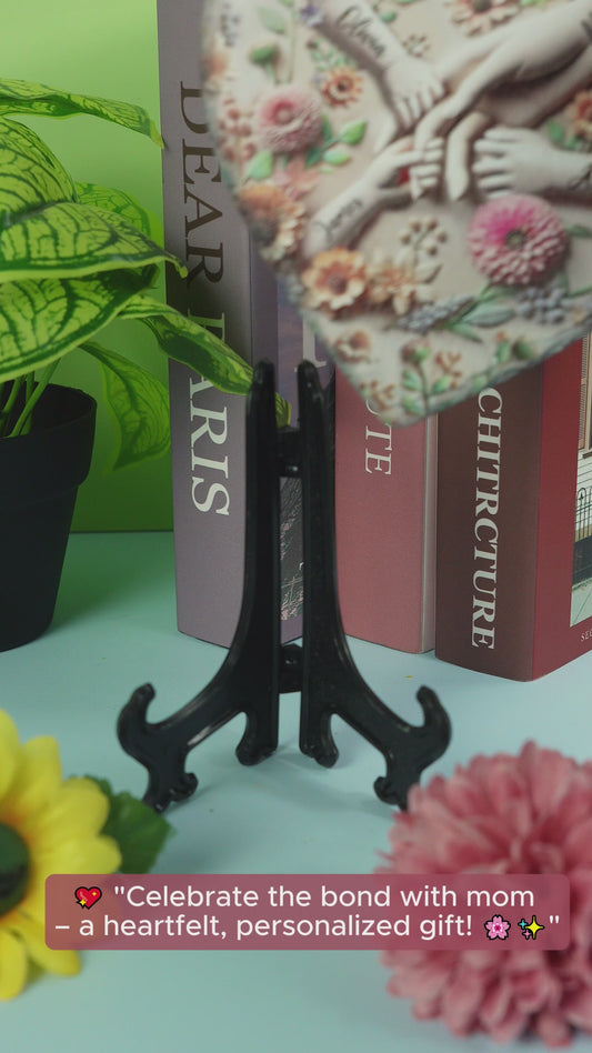 Halte unsere Hände – personalisierter herzförmiger Mutterstein