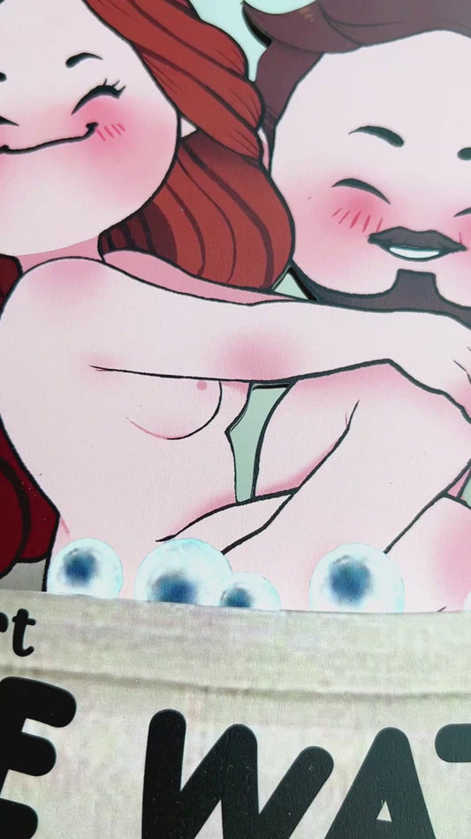 Gemeinsam duschen – Personalisiertes Holzschild für Paare