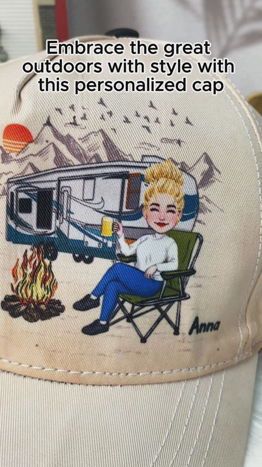 Campingfrisur egal – Personalisierte klassische Campingmütze