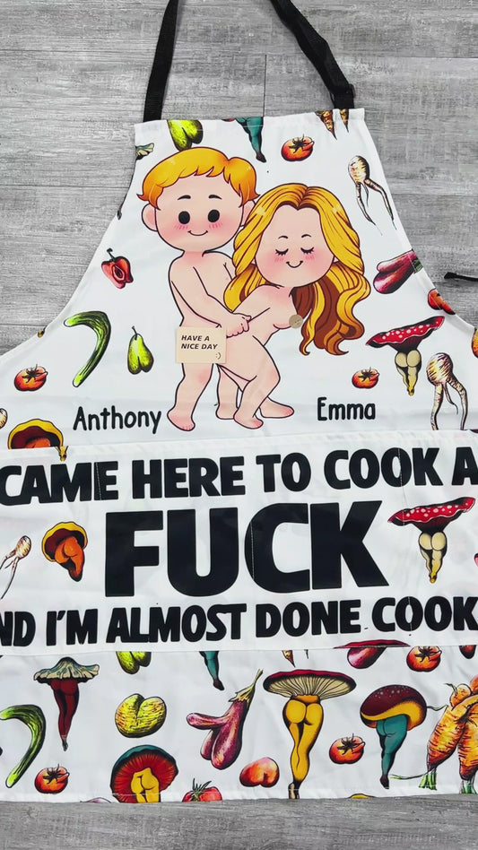 I Came Here To Cook - Personalized Couple Apron