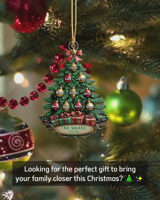 Merry Christmas - Personalized Family Custom Shaped Ornament