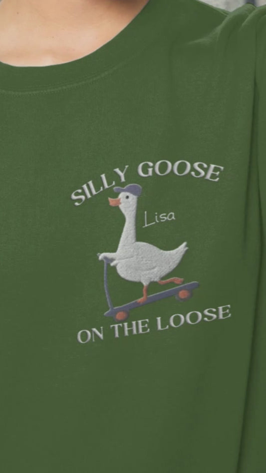 Besticktes Sweatshirt mit sarkastischem Spruch – Personalisierter Pullover mit Stickerei