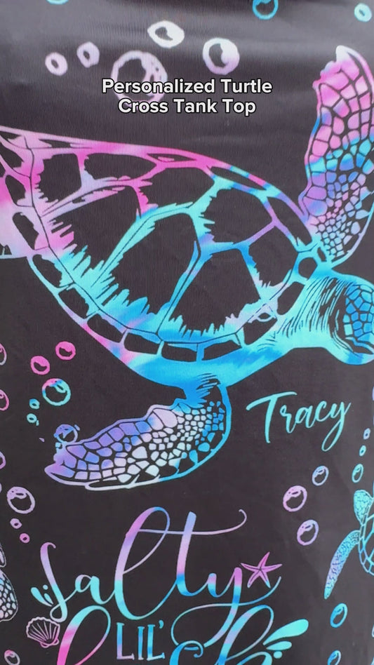Personalisiertes Tanktop mit Meeresschildkröten-Kreuz