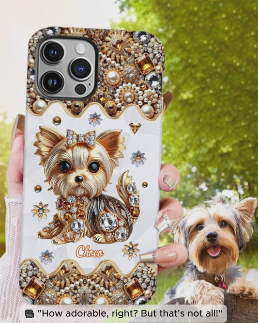 Liebe Yorkshire Terrier - Personalisierte Handyhülle mit Hundemotiv