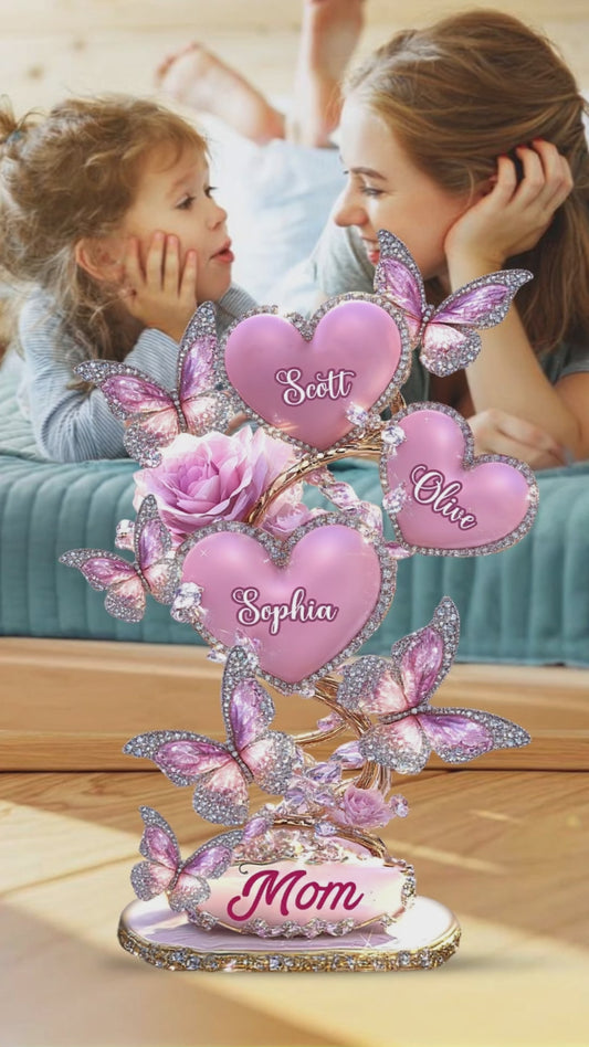 My Sweethearts Gift For Mom, Grandma - Personalized Mother Custom Shaped Acrylic Plaque