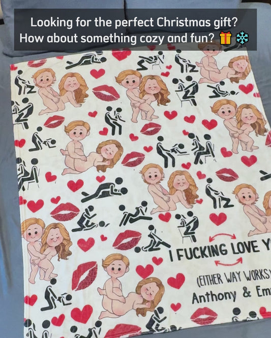 Ich liebe dich – Personalisierte Pärchendecke