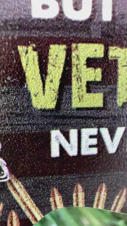 Meine Zeit in Uniform ist vorbei - Personalisierter Weihnachtsschmuck für Veteranen (beidseitig bedruckt)