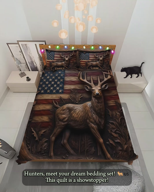Love Hunting - Personalized Hunting Quilt Set
