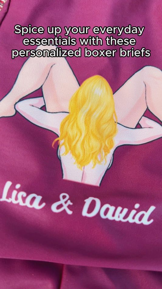 Mein Fleisch landet in deinem Mund – Geschenk für Ehemann, Ehefrau, Freund, Freundin – Personalisierte Herren-Boxershorts