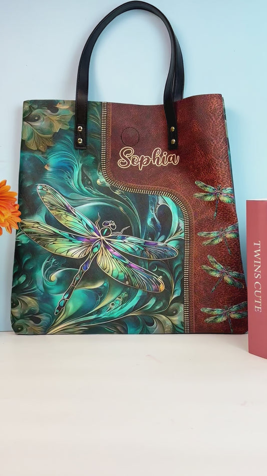Dreamy Dragonfly - Personalized Dragonfly Tote Bag
