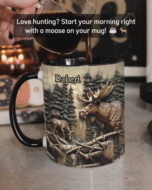 Liebe zur Jagd – Personalisierte Tasse mit Jagdmotiv