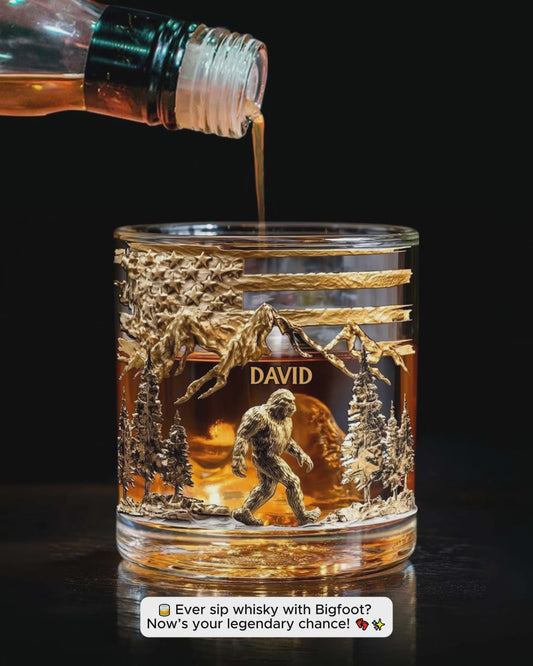 Sasquatch - Personalized Whisky Whiskey Glass