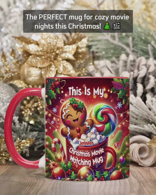 Movie Watching Mug - Personalized Accent Mug