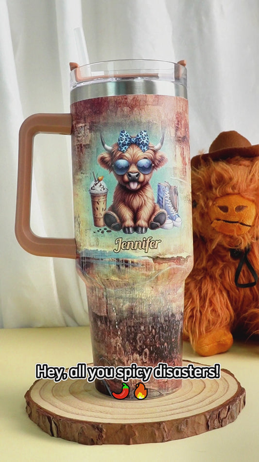 I'm Not A Hot Mess - Personalized Tumbler With Handle