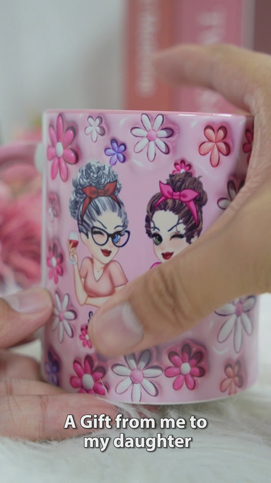 Für meine Tochter – Personalisierte Tasse mit Tochtermotiv