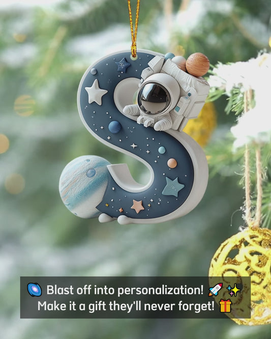 Weltraum-Buchstaben-Ornament – ​​Personalisierter Kinder-Ornament