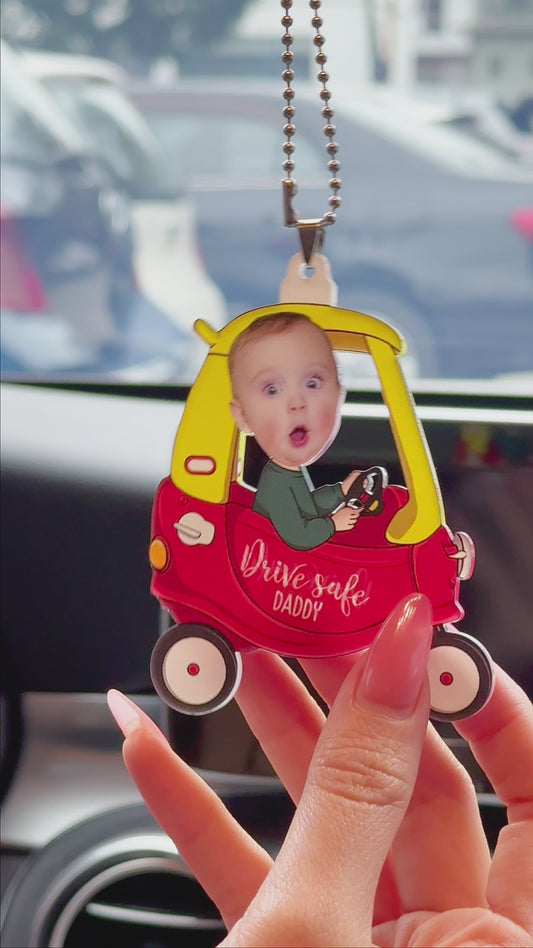 Fahr vorsichtig, Papa – Personalisierter Autoanhänger für Väter