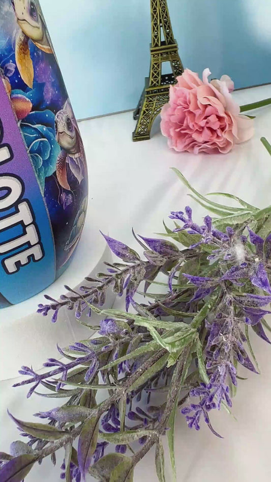 Cute Sea Turtle - Personalized Turtle Wine Tumbler