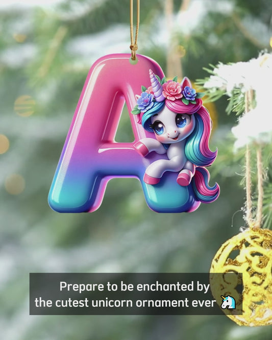 Niedlicher Einhorn-Brief – personalisierter Kinderschmuck