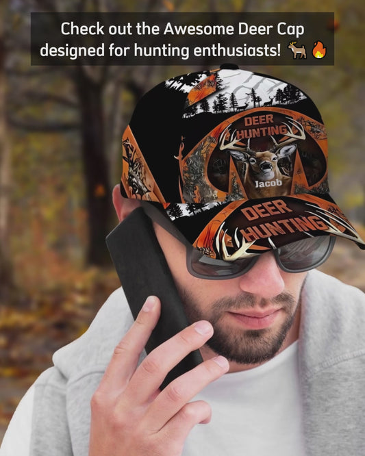 Fantastisches Hirschmotiv – Personalisierte Jagd-Klassiker-Kappe